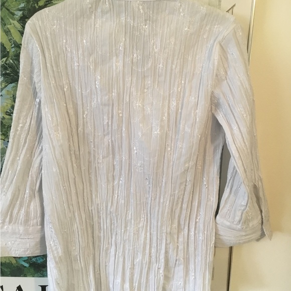 St. John’s Bay white blouse, large. 20% cotton. Button down - Picture 2 of 8